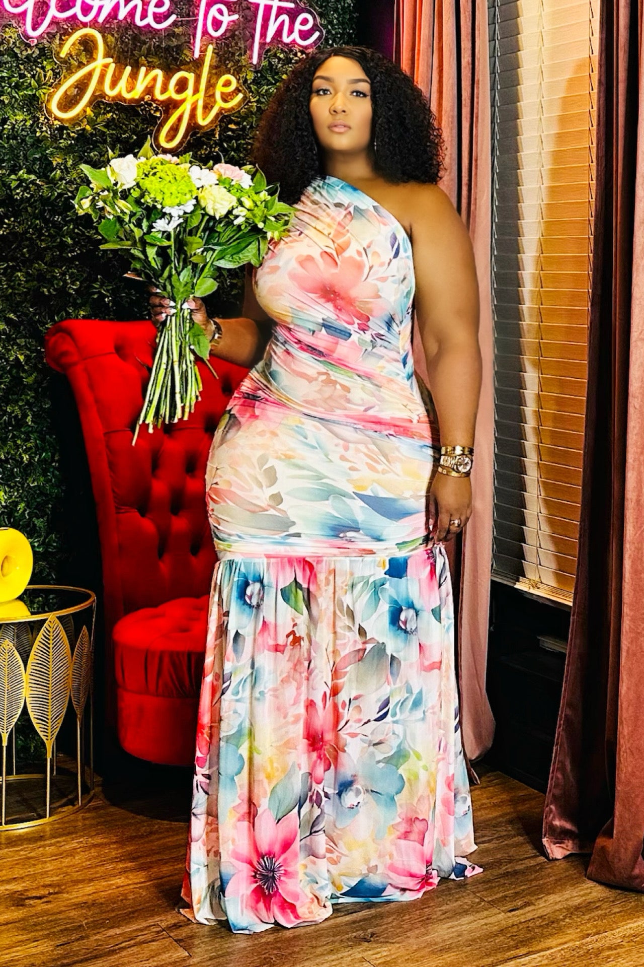 Serene Blossom Print Maxi