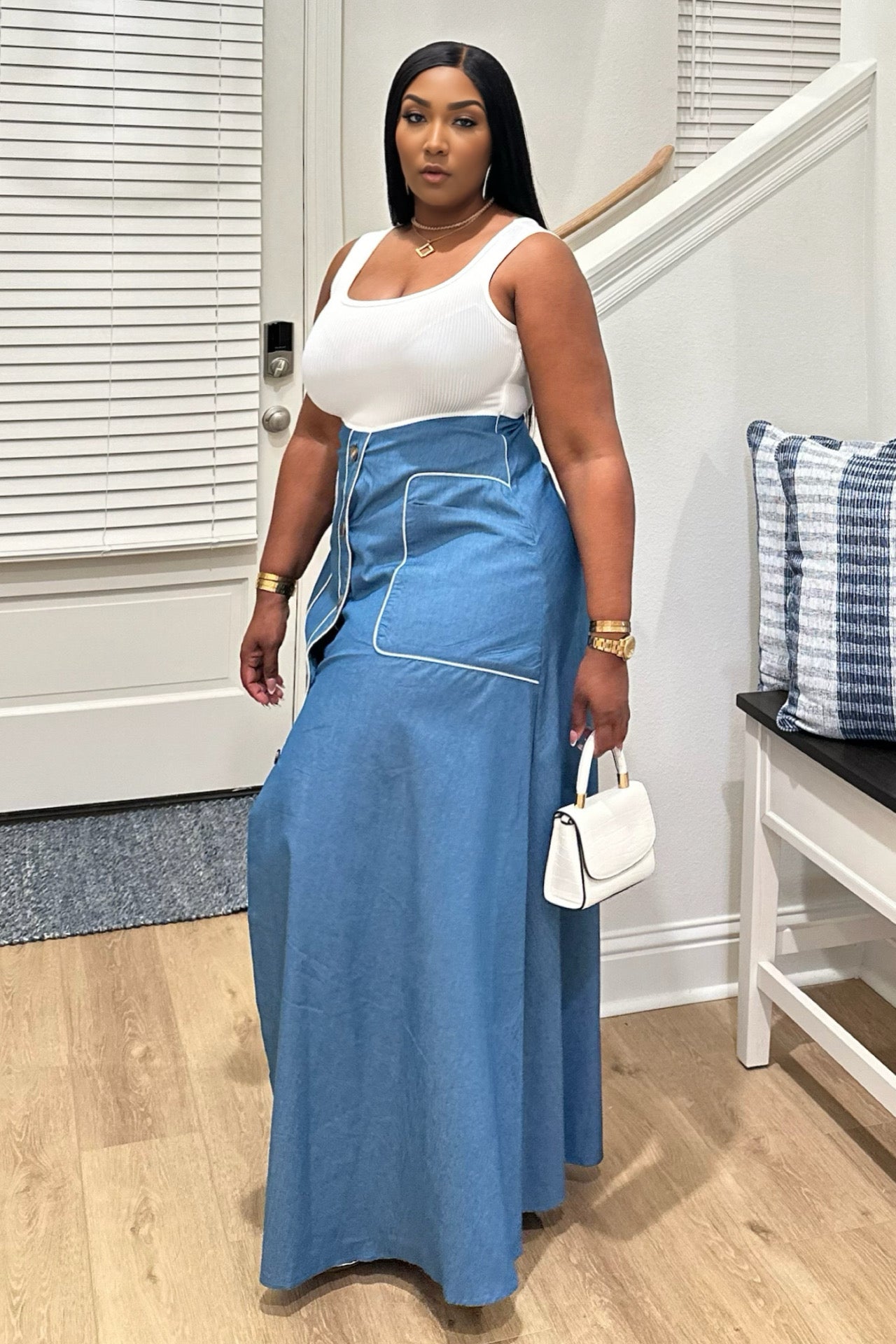 Cannes Denim Maxi Dres