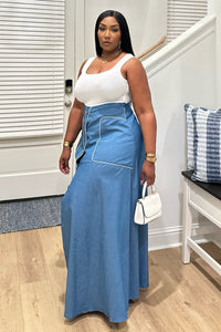 Cannes Denim Maxi Dres